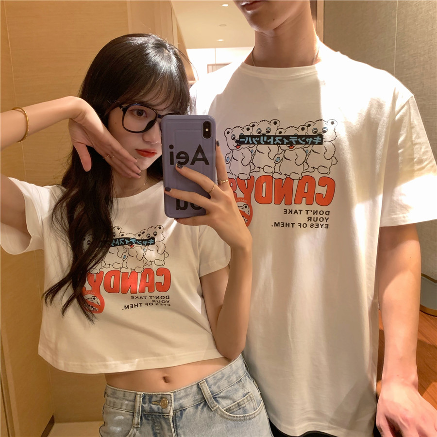 【夏季新款】超可愛-情侶短袖ins潮流寬鬆百搭