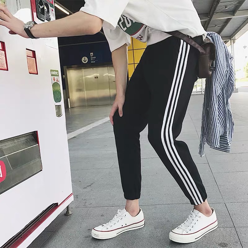2021 new style men's solid color harem pants