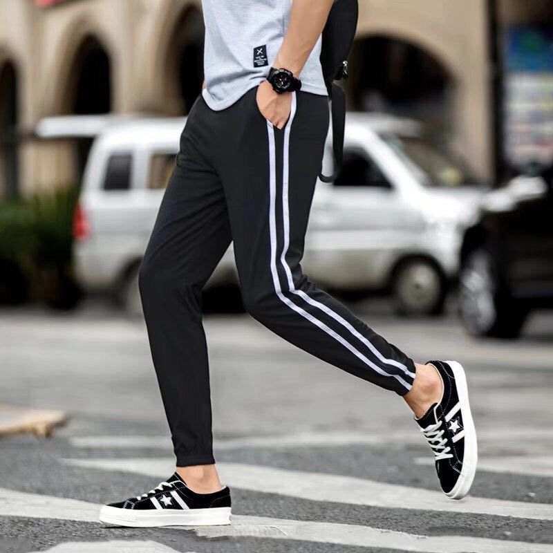 2021 new style men's solid color harem pants
